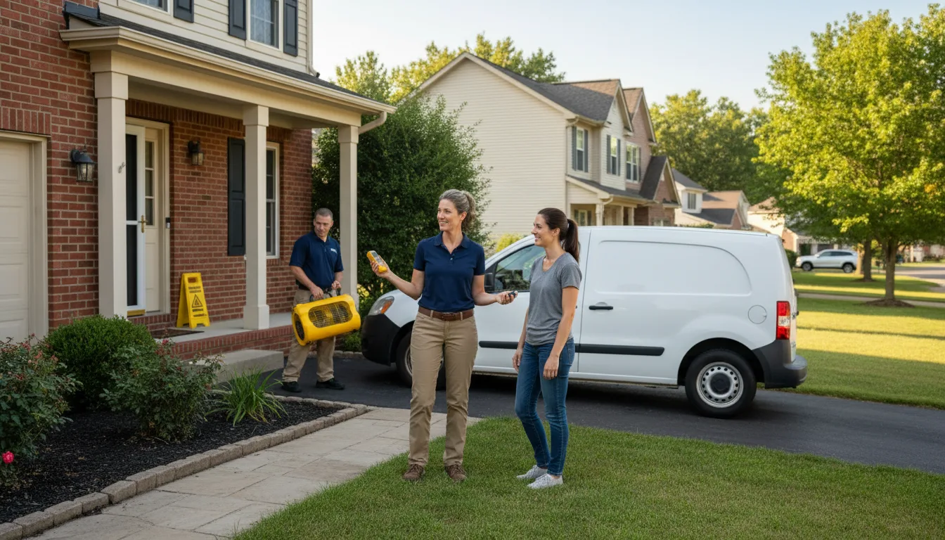 Residential water damage restoration in Norris City, IL